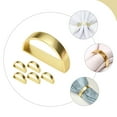 thumbnail image 2 of 6 Pcs Anneaux de serviette en Forme de D Boucles de serviette Décorations de serviette Fournitures de Fête, 2 of 8