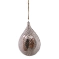 thumbnail image 2 of 7.5" Dangling Pine Cones in Frosted Teardrop Christmas Ornament, 2 of 2