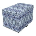 thumbnail image 1 of Ethnic Dog Crate Cover, Geometric Inspired Elements Drawn by Hand, Easy to Use Pet Kennel Cover Small Dogs Puppies Kittens, 7 Sizes, Pale Blue Mauve, by Ambesonne, 1 of 1