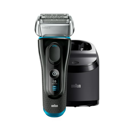 Braun Series 5 5190cc Men's Electric Foil Shaver with Clean & Charge System, Wet and Dry, Pop Up Precision Trimmer, Rechargeable and Cordless (Best Cordless Shaver For Head Shaving)