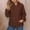 Brown-26, variant on 2025 Womens Tops Long Sleeve Shirts Casual Fall Winter Tunics Pleated V Neck Fashion
