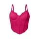 thumbnail image 5 of Camisola de poliéster con espalda descubierta y perspectiva de gasa de malla de color sólido para mujer, 5 of 5
