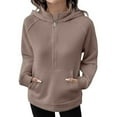 thumbnail image 2 of Plebaso Women's Half Zip Hoodies Pullover with Pocket Casual Long Sleeve Hooded Sweatshirts for Women, 2 of 6