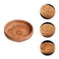 thumbnail image 1 of KALLORY Cesta De Almacenamiento Multiusos Para Y Pan Plástico Imitación Ratán Marrón, 1 of 6