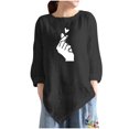 thumbnail image 1 of Camiseta de manga larga con cuello redondo y estampado informal a la moda de verano para mujer Fridja  fjkfkj1639, 1 of 4