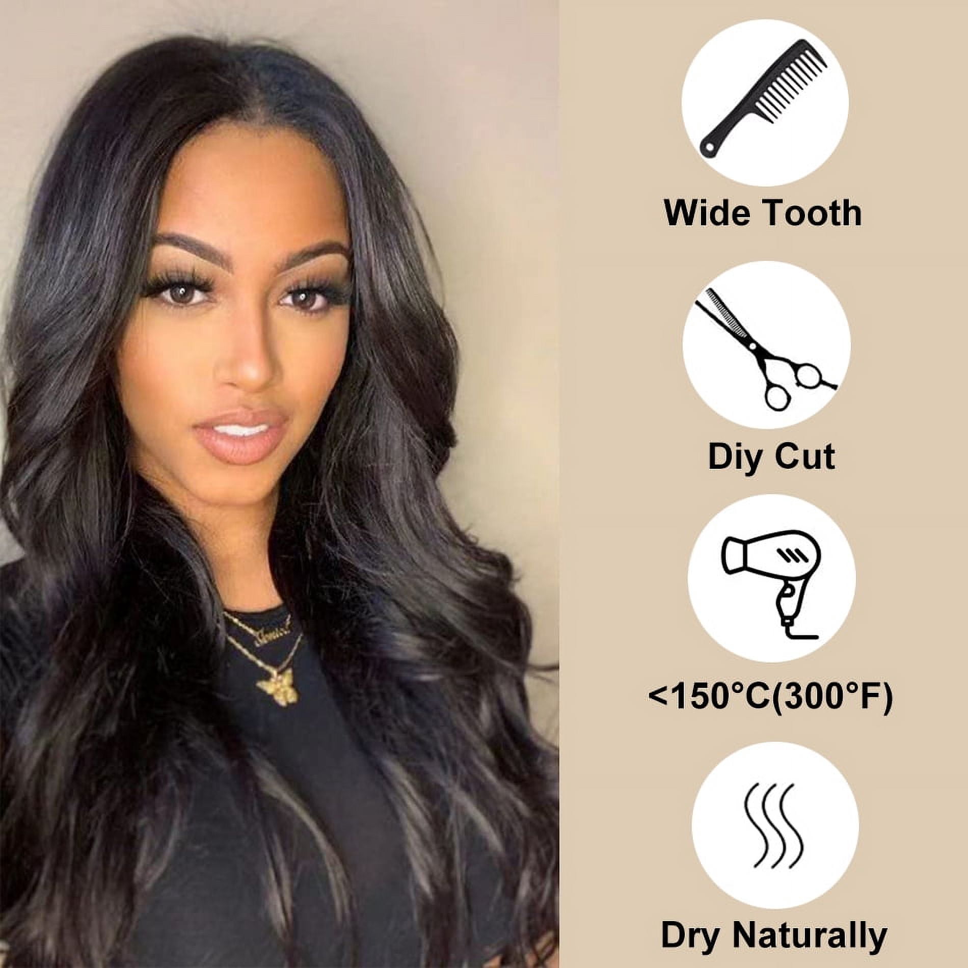 UTOURS U Part Wigs Human Hair Wigs Body Wave For Black Women Upgrade 22Inch 180 Density Synthetic Wig
