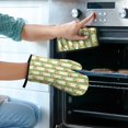 thumbnail image 2 of Pioneer Flower Floral Print Pattern 1-Pack Oven Mitts Set, Heat Resistant Kitchen Gloves, 7.7" X 12", 2 of 6