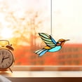 thumbnail image 1 of Colgante de Colibrí, Atrapasueños de Vidrio de Colores, Panel de Ventana de Vidrio de Colores, Decoración de Ventana, 1 of 5