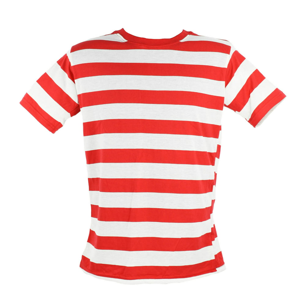 Tragic Mountain - Short Sleeve Red White Striped Men's Shirt 2XL ...