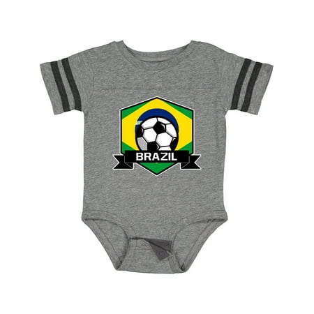

Inktastic Soccer Brazil Flag Banner Gift Baby Boy or Baby Girl Bodysuit