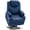 Blue-Medium, variant on MCombo Electric Power Lift Recliner Chair with Vibration and Heat for Elderly, Faux Leather, Dark Brown