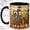 Black, variant on Stained Glass Duck Coffee Mug, Waterfowl Art Mug, Ceramic 11 oz
