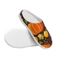 thumbnail image 3 of Daiia Autumn Harvest Pumpkin Joy Print Women’s Fuzzy Slippers Memory Foam Lightweight House Shoes Cozy Loafer Flannel House Shoes-39/40, 3 of 7