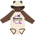 thumbnail image 3 of Inktastic Fibromyalgia Awareness butterfly ribbon Boys or Girls Long Sleeve Baby Bodysuit, 3 of 5