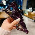 thumbnail image 3 of Water Ripple Pattern Case for iPhone 13 Pro Max Soft TPU Shockproof Camera Protective Back Cover for Women Girl Curly Wave Frame Phone Case for iPhone 13 Pro Max 6.7 Inch Dark Purple, 3 of 13