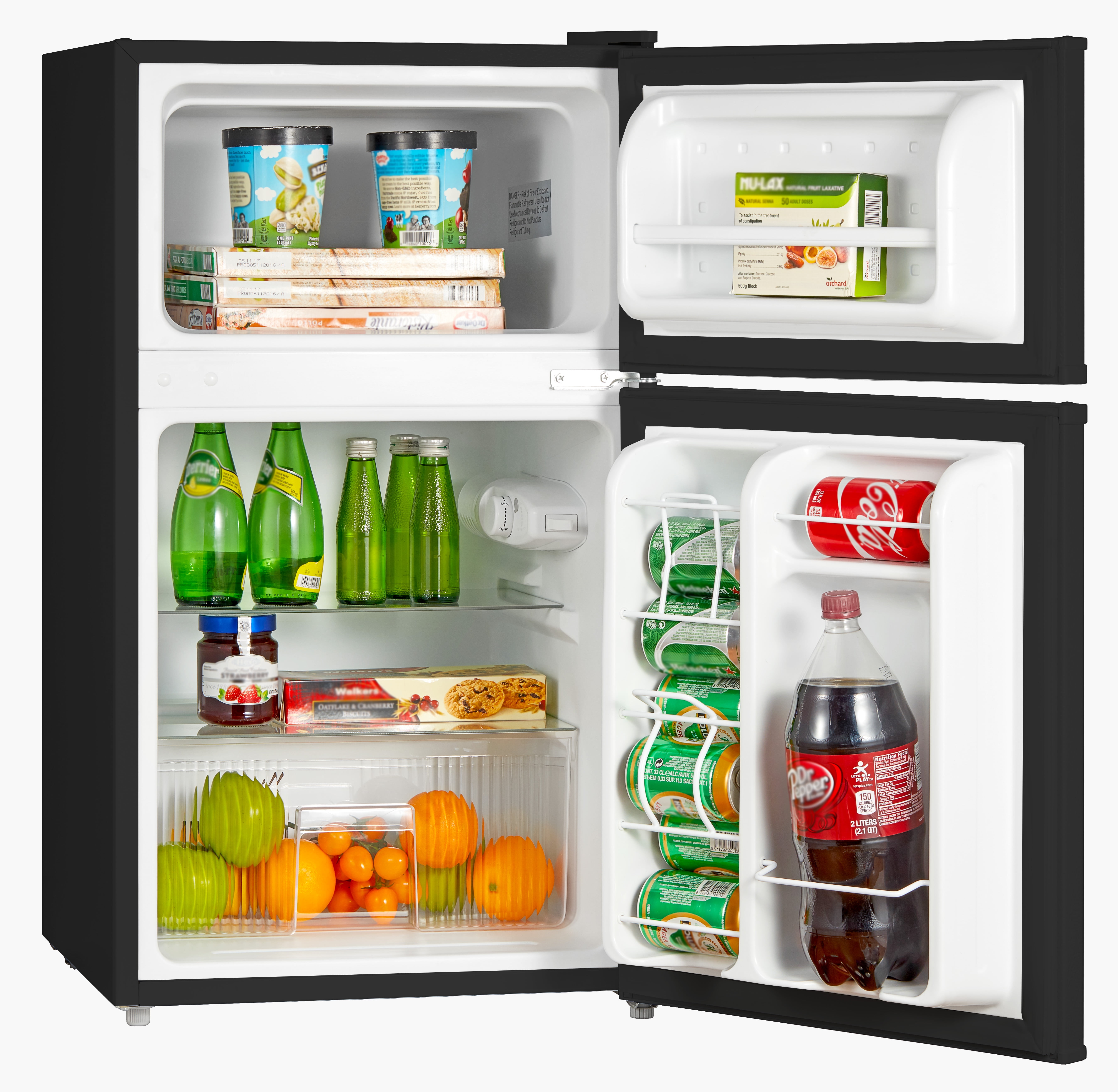 Midea 3.1 cubic foot Compact Refrigerator and Freezer, Black