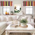 thumbnail image 4 of Mexican Stripes Valance Curtain Rainbow Colorful Stripe Gradient Window Valances Rod Pocket Short Curtains Window Treatments for Kitchen Bedroom Bathroom Laundry 56" x 16", 4 of 9