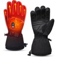 thumbnail image 1 of Guantes de esquí calentados para hombres y mujeres, guantes de invierno con pilas, pantalla táctil impermeable calentadores de manos para motocicleta, patinaje, senderismo, pesca, camping, caza, manos frías ER, 1 of 5