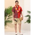 thumbnail image 3 of Camisa a cuadros de verano Lars Amadeus para hombre rojo verde XXL, 3 of 6