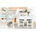 thumbnail image 7 of Coewske Kids Table & Chair Set 4 in 1 Wooden Activity Table w/ Storage Drawers Detachable Blackboard, 7 of 7