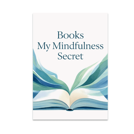 Calming Book Art Poster - Mindfulness Reader - 13x19 Poster Print