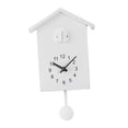 thumbnail image 1 of Reloj de pared silencioso de dos brazos con función de barrido y función de cuco para mesita de noche Blanco, 1 of 8