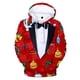 thumbnail image 3 of Sudadera con capucha de Papá Noel para hombre, divertida, con estampado 3D, fea, navideña, de manga larga, informal, para vacaciones, 3 of 5