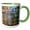 Green/White, variant on 3drose, Image of a Tortoise Shell. Decorative Texture or Pattern, 11oz Two-tone Green Mug