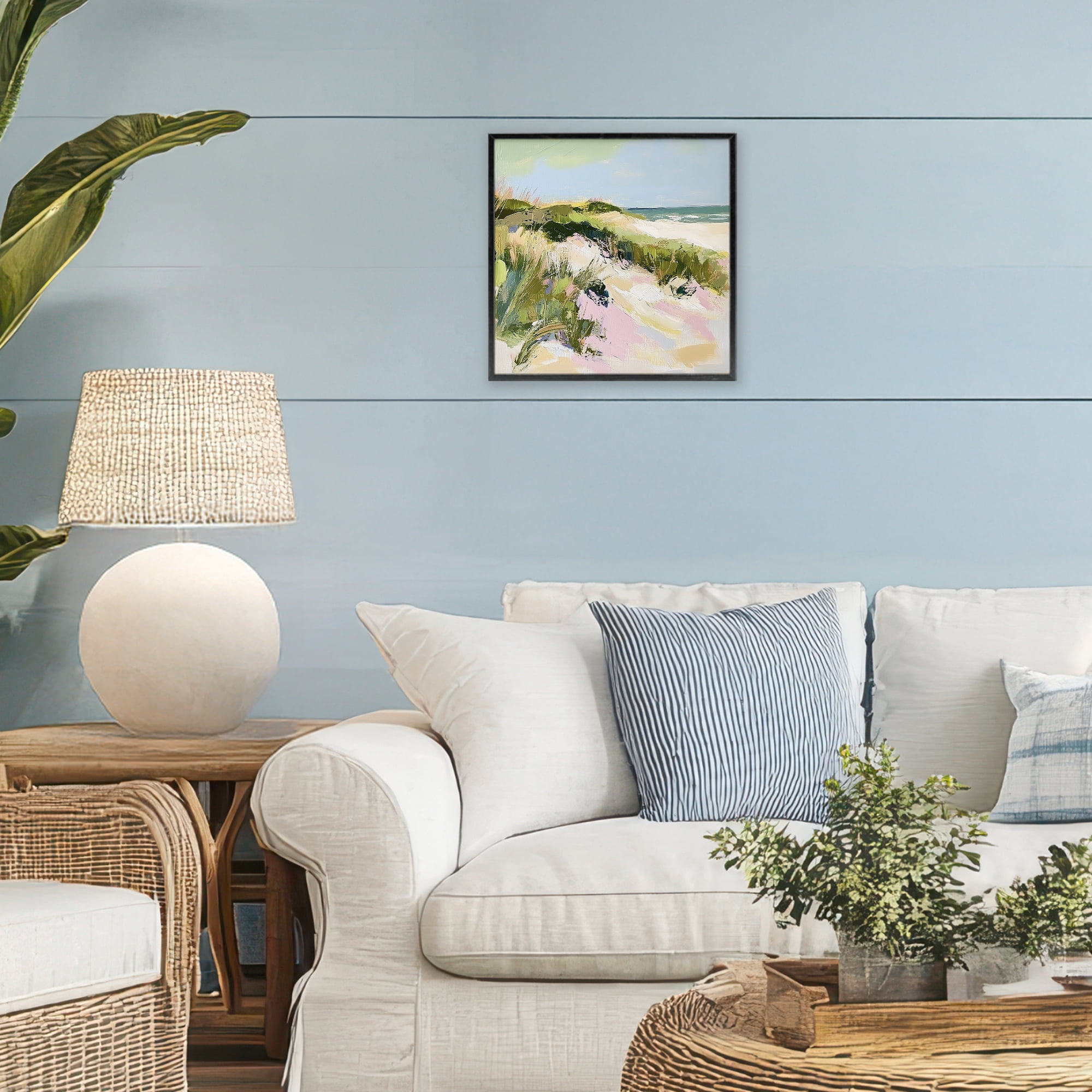Stupell Industries Pastel Coastal Dunes at Sunrise Black Framed Giclee Art, design by Heidi Kuntz