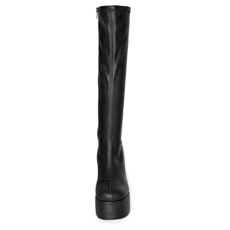 Amazon.com | DOBOYG Women's Platform Boots Go Go Boots Knee