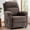 Chenille-Brown, variant on Korser Manual Push Back Recliner Chair with Side Pockets,Recliner Chairs for Adults for Living Room,Small Recliners for Small Spaces,Linen,Dark Grey