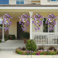 thumbnail image 7 of Taotanxi Fake Hibiscus Artificial Hanging Flowers Plants for Outdoors Spring Decoration, Silk Hibiscus Vines Realistic UV Resistant Faux Flowers for Outside Planter Porch Patio Yard Wedding Party, 7 of 7