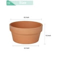 thumbnail image 3 of 8 Inch Terracotta Shallow Succulent Pot - 2 Pack Large Terra Cotta Clay Pots with Drainage, Cacuts Terra-Cotta Indoor and Outdoor Planters with Drainage Hole, 3 of 7