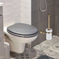 thumbnail image 3 of Juego de cepillos de baño de latón antiguo con taza de cerámica, 3 of 5