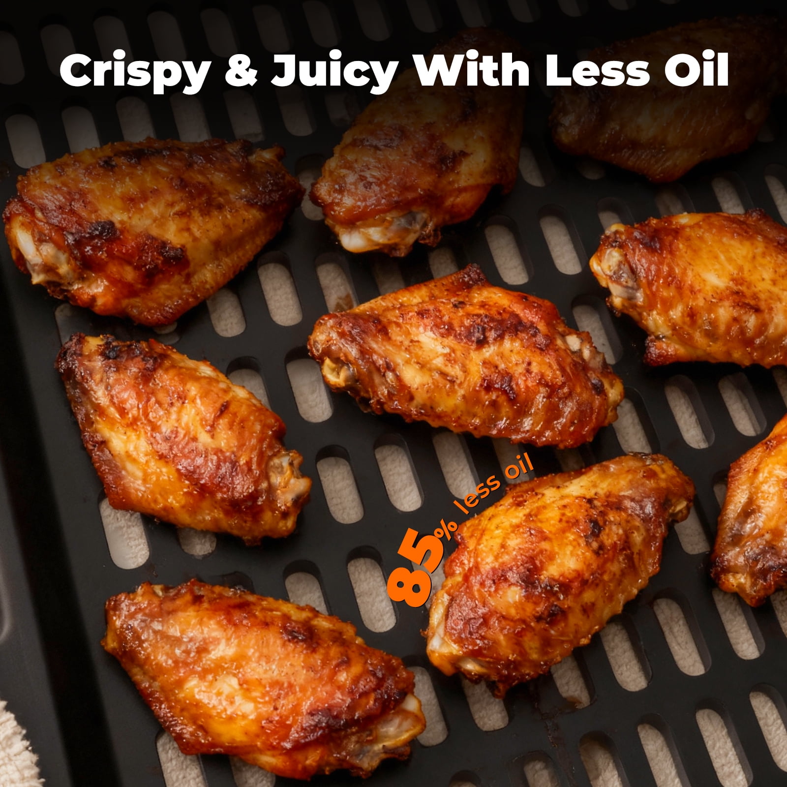 10QT Air Fryer, Toaster Oven with 10 Preset Cooking Mode, Bake, Roast, Reheat, Broiler, Dehydrate, LED Digital Color Display and Visible Window