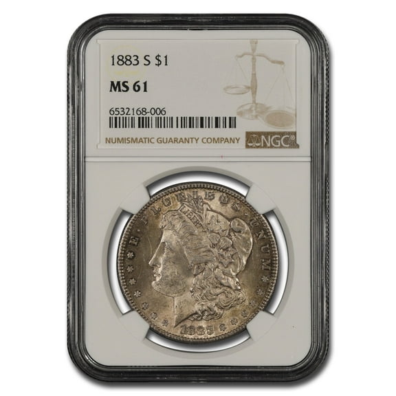 1883-S Morgan Dollar MS-61 NGC
