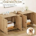 thumbnail image 6 of Cat Litter Box Enclosure 55.1" Double Litter Box Furniture for 2 Cats Large Cat Box Enclosure Hidden Kitty Litter Box  Cat Litter Cabinet Double Cage Indoor Cat House Enclosure Hidden Cat Litter Cabin, 6 of 7