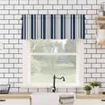 thumbnail image 4 of Stripe Window Valances for Kitchen, Gray Blue Contrast Abstract Minimalist Rod Pocket Valances Windows Treatments Curtains for Living Room Bathroom Bedroom Decoration 60" x 18", 4 of 8