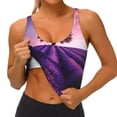 thumbnail image 3 of Balery Lavender Field Sunset Sujetadores deportivos con espalda cruzada para mujer, acolchados, sin costuras, de alto impacto, ideales para yoga, gimnasio, entrenamiento y fitness.-Small, 3 of 8
