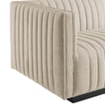 thumbnail image 6 of Modway Conjure Channel Tufted Upholstered Fabric Sofa in Black/Beige, 6 of 10