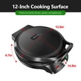 thumbnail image 4 of KEINVE 1500W Electric Griddle, 2-in-1 Indoor Griddle and Pizza Maker with 30-Min Timer and Auto Shut-Off, 12" 180&deg; Open for BBQ, Steak, Burgers,, 4 of 7