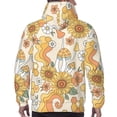 thumbnail image 7 of Balery Groovy Hippie Flower Mushrooms Pattern Mens Hoodie Kangaroo Pocket Hoodie Pullover Hooded Sweatshirt Ideal for Daily Wear Travel and Home-3X-Large, 7 of 7