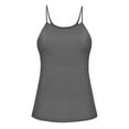 thumbnail image 5 of Taqqpue Womens Built-in Bra Tank Tops Sleeveless Casual Shirts Ribbed Fitted Spaghetti Strap Top Padded Sports Bra Fitness Workout Running Shirts, 5 of 5
