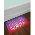 thumbnail image 2 of Saying Bath Mat, Inspirational Your Only Limit is You Message Ombre Effect Background, Plush Bathroom Decor Mat with Non Slip Backing, 29.5" X 17.5", Vermilion Violet White, by Ambesonne, 2 of 2