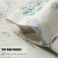 thumbnail image 6 of Short Floral Curtains Valance for Bedroom, Vintage Blue Flower Pattern Rod Pocket Drapery for Office, Single Panel Linen Textured Window Covering (52 Inch Wide by 12 Inch Length), 6 of 6