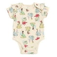 thumbnail image 4 of Disney Princess Belle Tiana Cinderella Ribbed Bodysuit, Shorts and Headband 3 Piece Outfit Set Newborn to Infant, 4 of 5