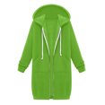 thumbnail image 6 of Cyber&Monday Deals Usmixi Trench Coats for Women Sweatshirt Coats for Women Casual Solid Plus Size Zipper Drawstring Hooded Jackets Winter Lightweight Long Sleeve Pocket Fleece Overcoats Clearance, 6 of 7