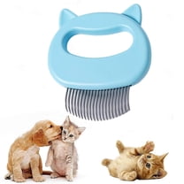 1 Pack Cat Comb Pet Short Long Hair Removal Massaging Shell Comb Soft Deshedding Brush Grooming For Dog Puppy (Blue)