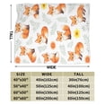 thumbnail image 5 of Cute Fox Woodland Blanket Cartoon Fox Throw Blanket Soft Cozy Flannel Animal Blanket Kids Nursery Room Decor Baby Gift Blanket 50x40, 5 of 6