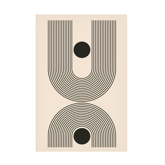 Trademark Fine Art jay stanley Black Boho Vibe Series 1 Canvas Wall Art